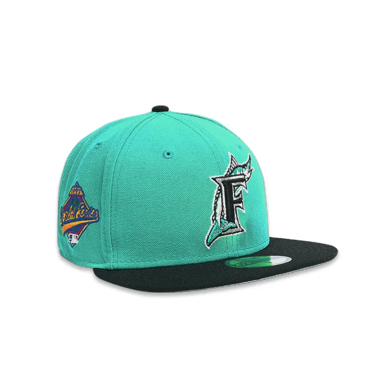 [70586969] Florida Marlins 97' World Series Patched Men's Fitted Hat