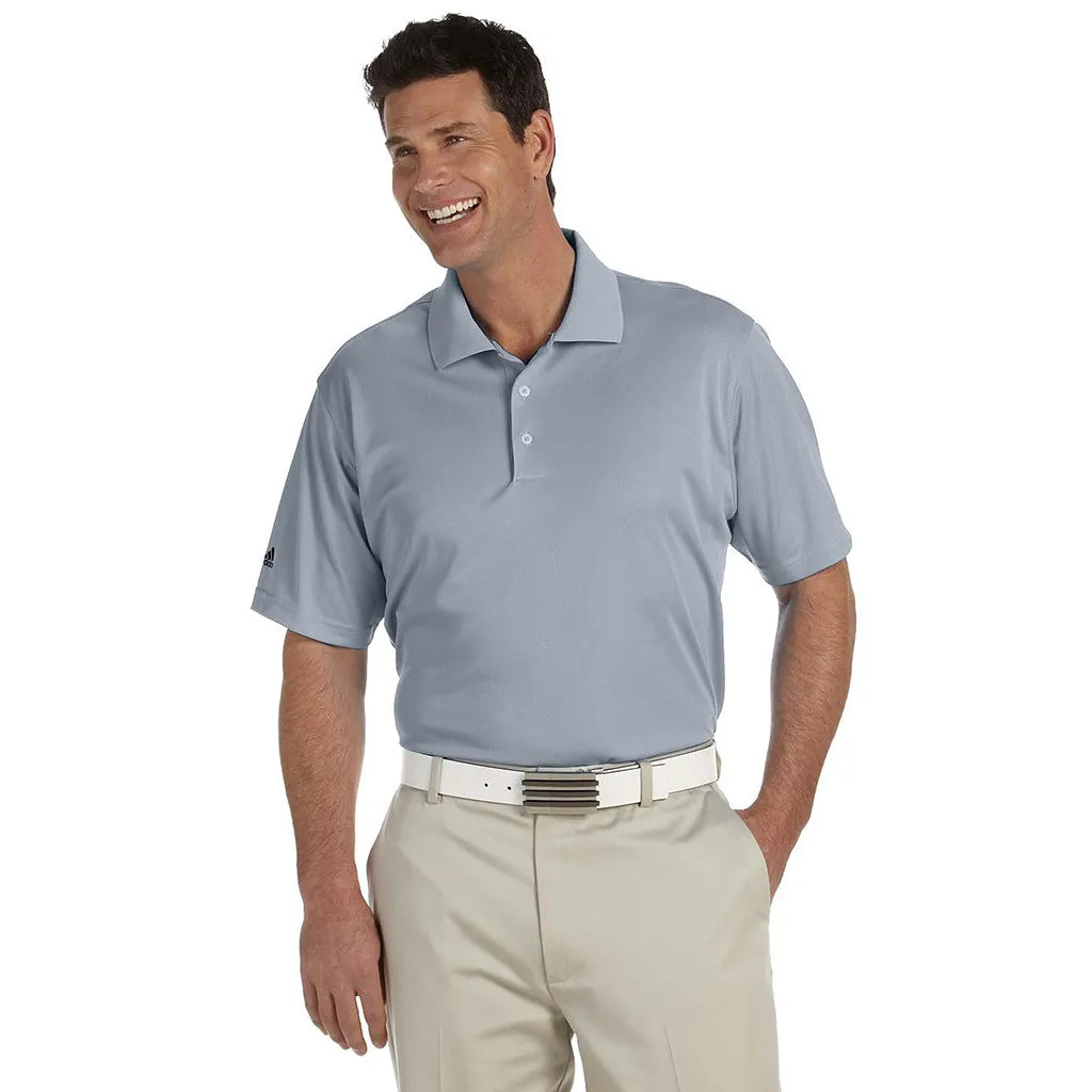 adidas Golf Men's ClimaLite Zone Grey S/S Basic Polo