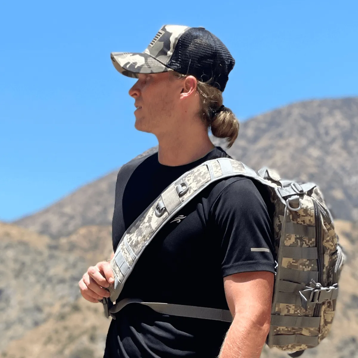 American Flag Trucker Hat with Adjustable Strap