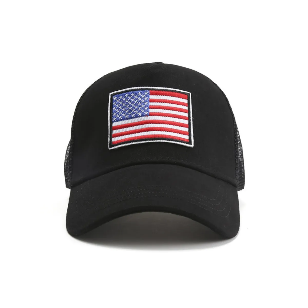 American Flag Trucker Hat with Adjustable Strap