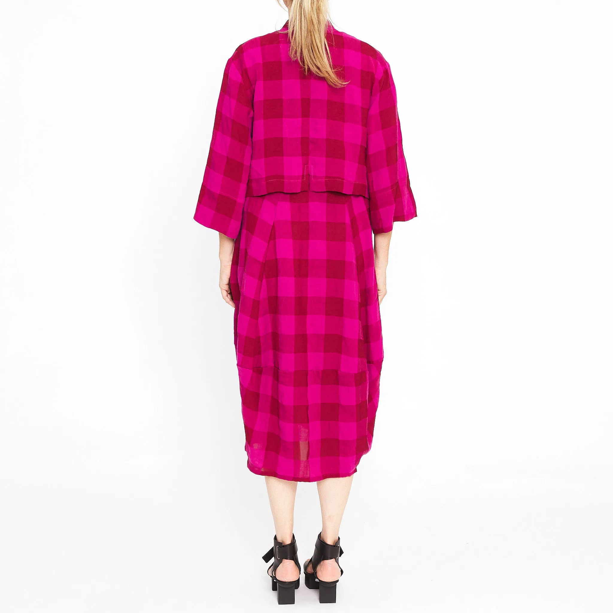 Archer Fuchsia Red Gingham Dress