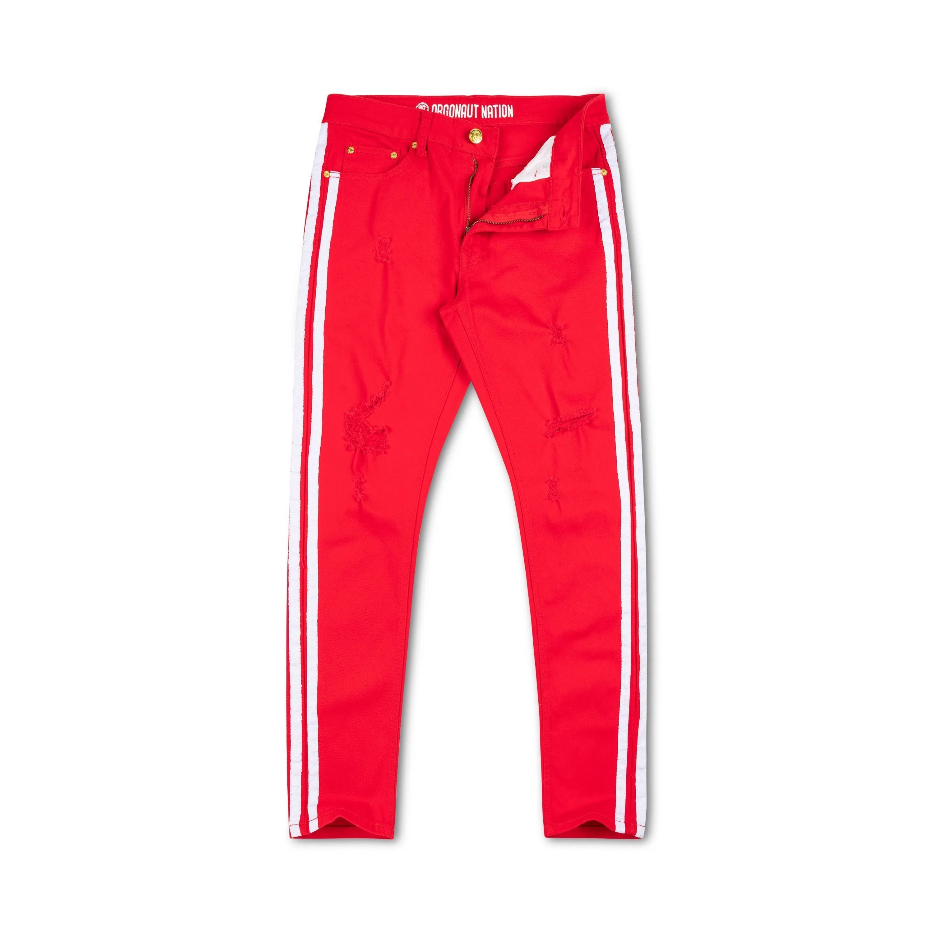 Argonaut Nations RIP Stripe Jeans Red