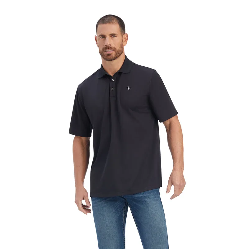 'Ariat' Men's All Over Print Polo - Black