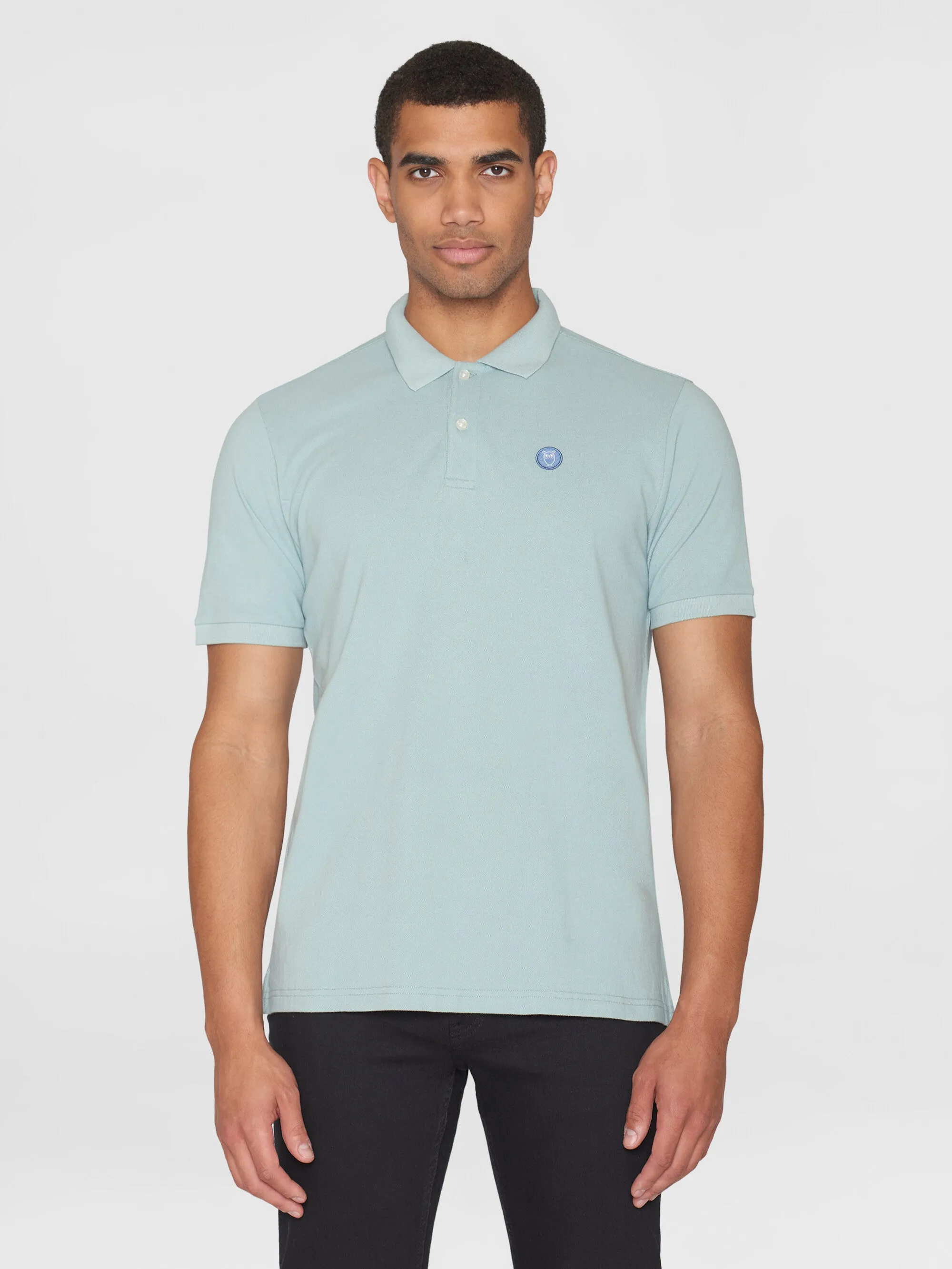 Basic badge polo - Gray Mist