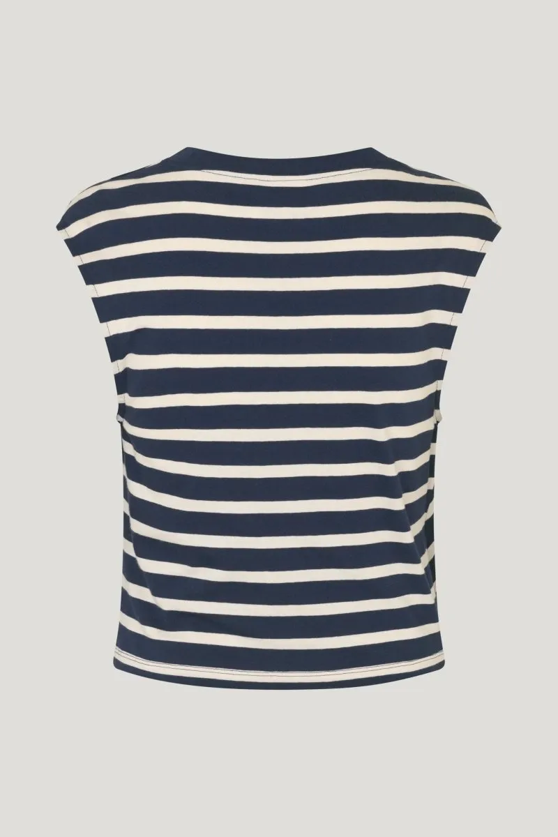 Baum Blue Sailor Stripe Top JALIYAH