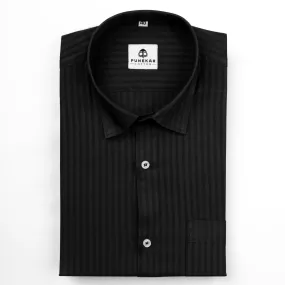 Black Color vertical Cotton stripe Shirt For Men