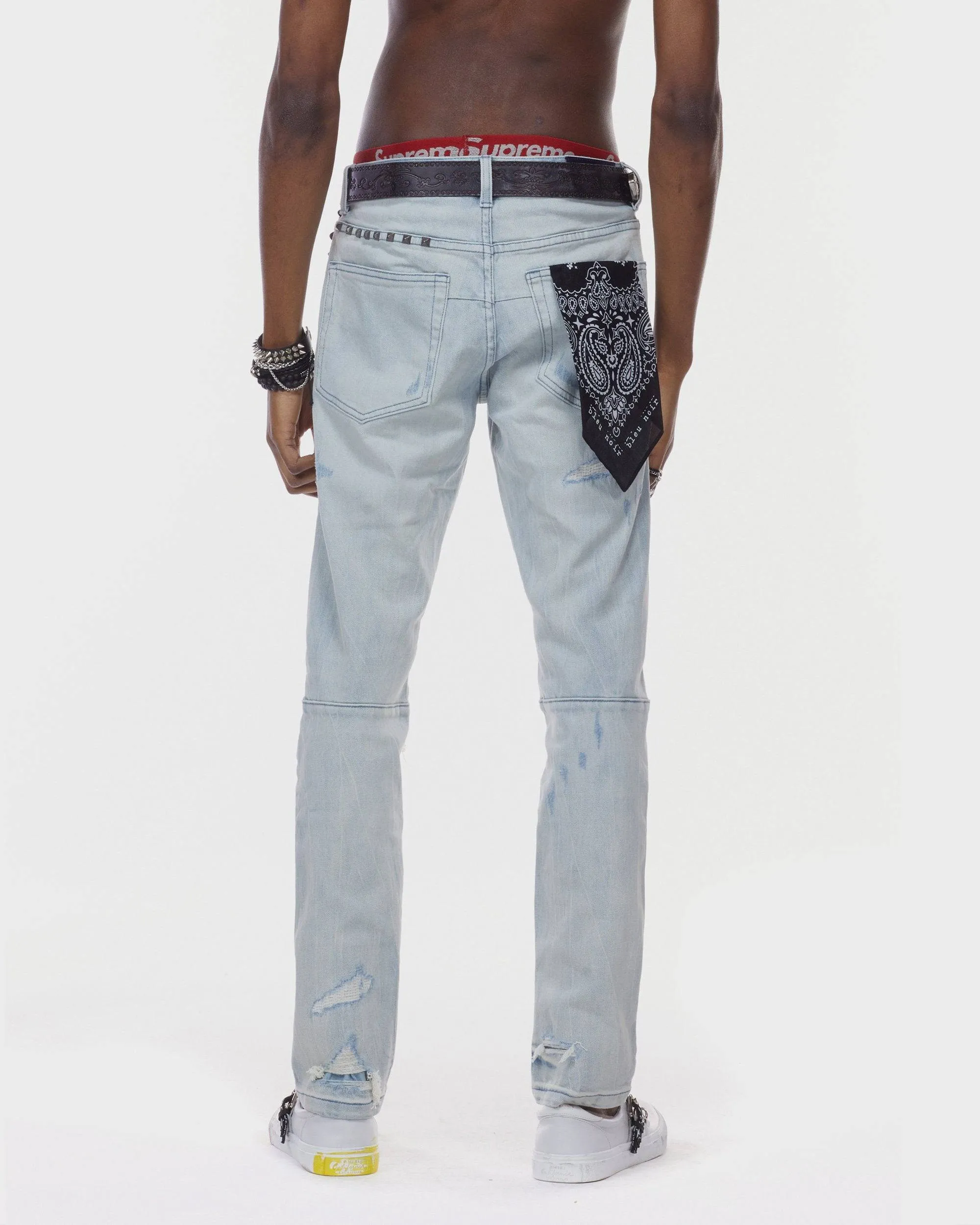 Bleunoir Antique Stud Jeans - Mulberry Blue