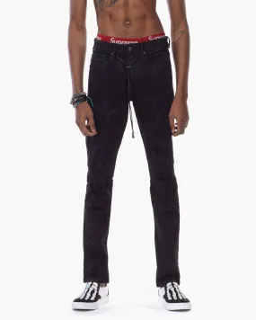 Bleunoir Painted Effect Ripoff Jeans - Steel Black