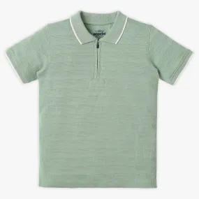 Boys Regular Fit Cut and Sew Polo T-Shirt