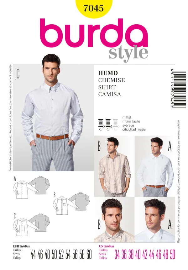 Burda Men's Shirts 7045