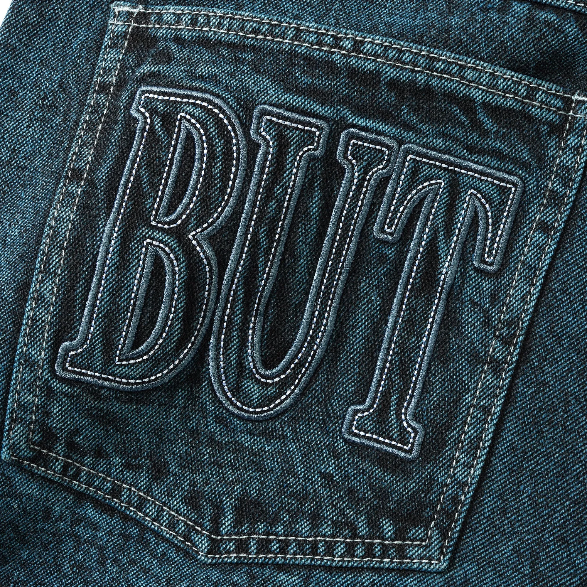 Butter Goods Applique Denim Jeans Acid Indigo