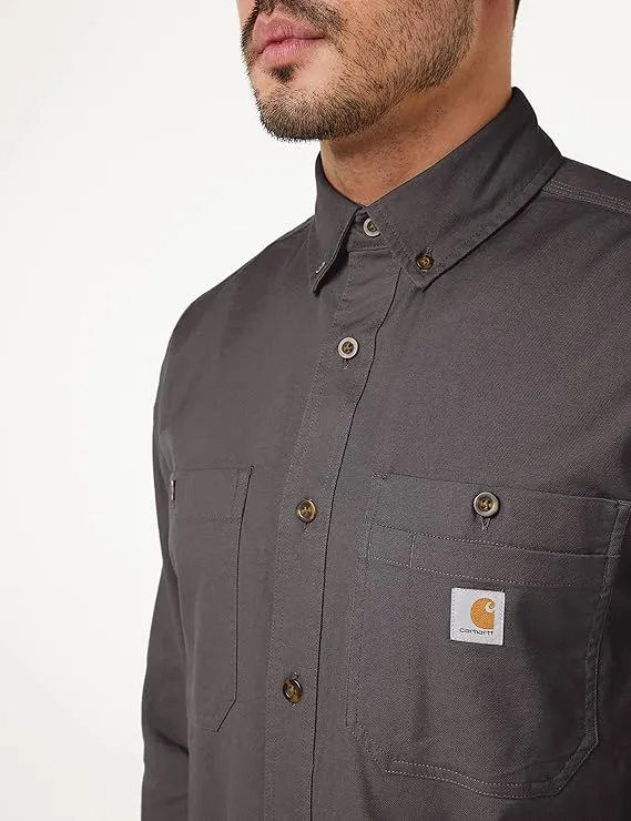 Carhartt Men's Rugged Flex Relaxed Fit Midweight Canvas Long-Sleeve Shirt