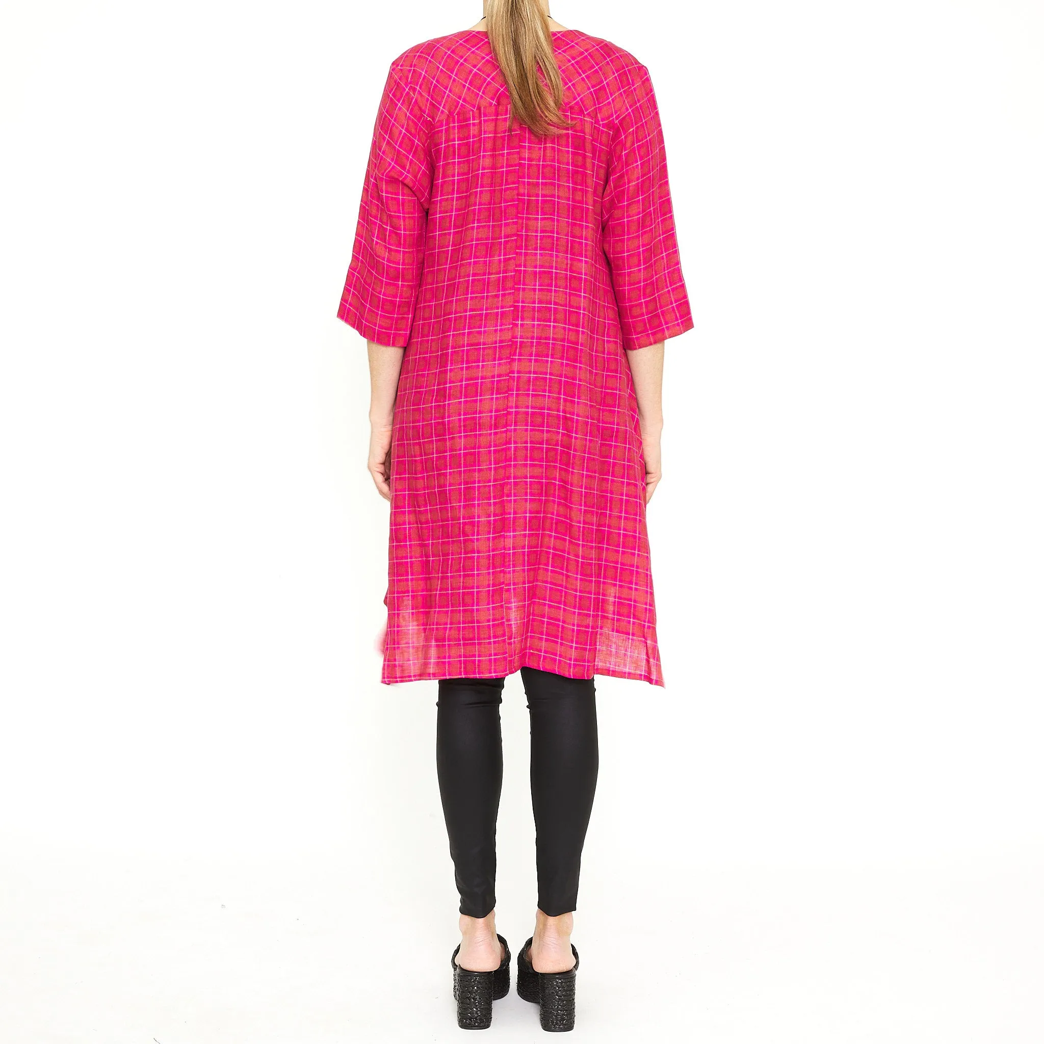 Celine Cherry Check Tunic Dress