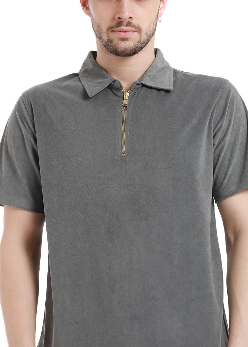 Chiseled Stone Zip polo T-shirt