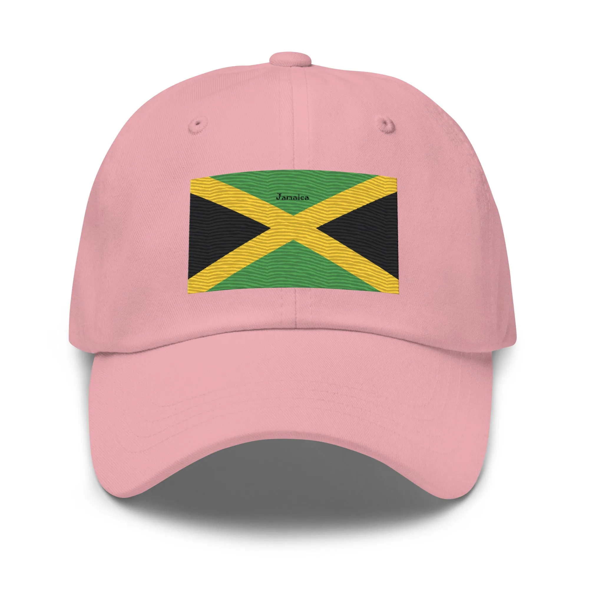 Dad Hat Embroidered With Jamaican Flag