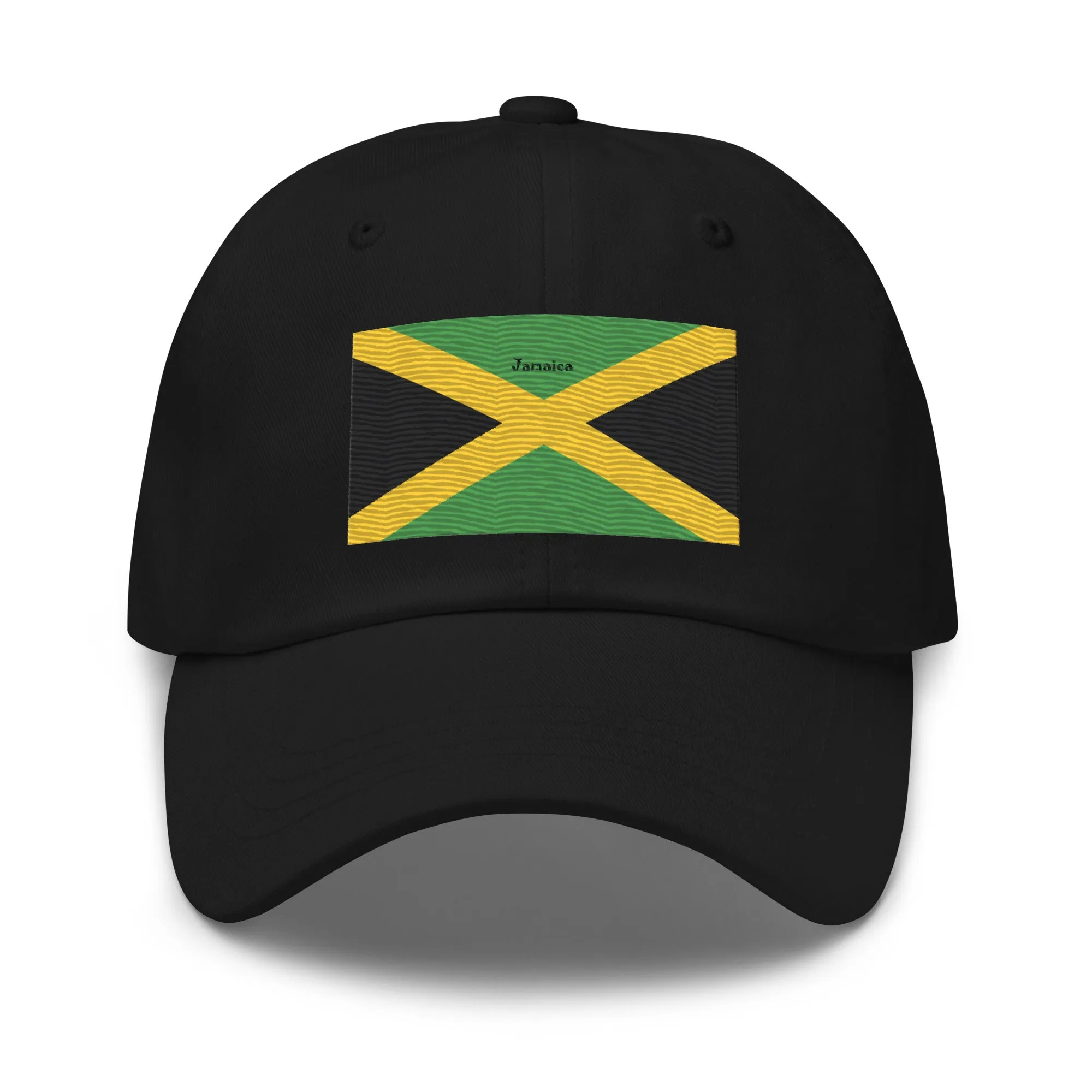 Dad Hat Embroidered With Jamaican Flag