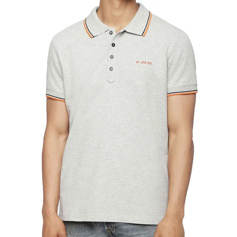 Diesel Men's T-Randy Broken Polo Shirt - Grey