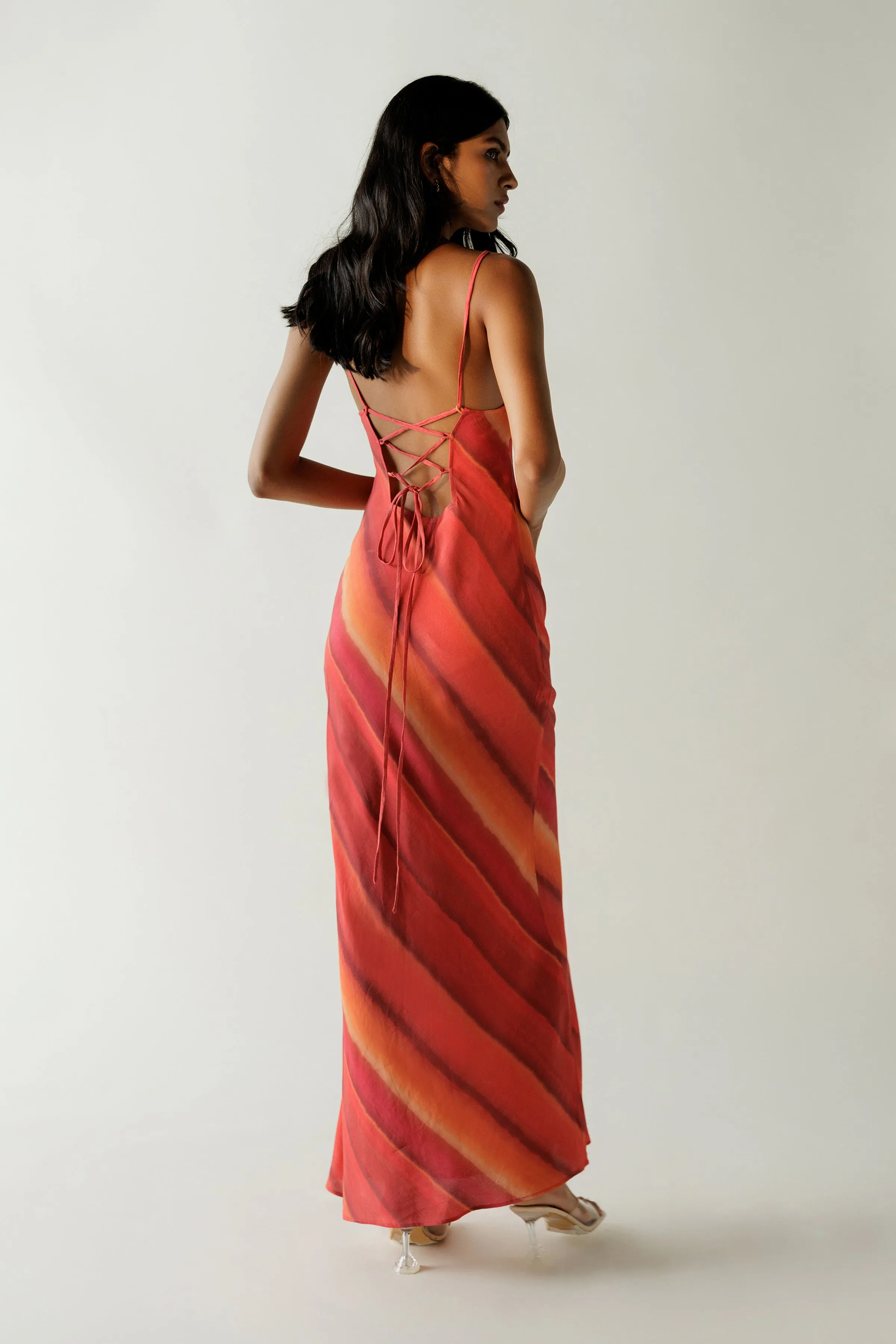 Elva Dress - Ember Stripe