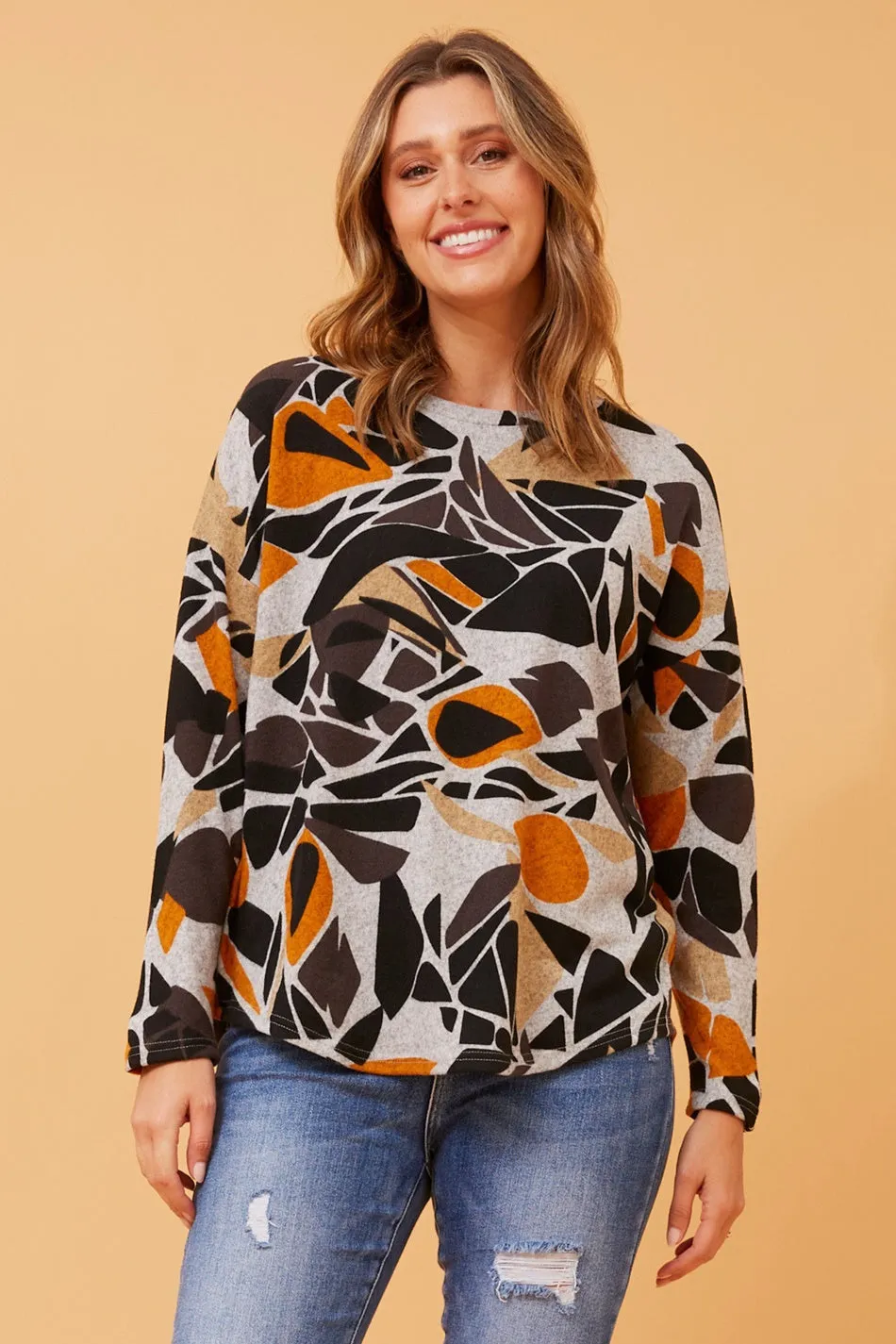 EVA ABSTRACT PRINT TOP