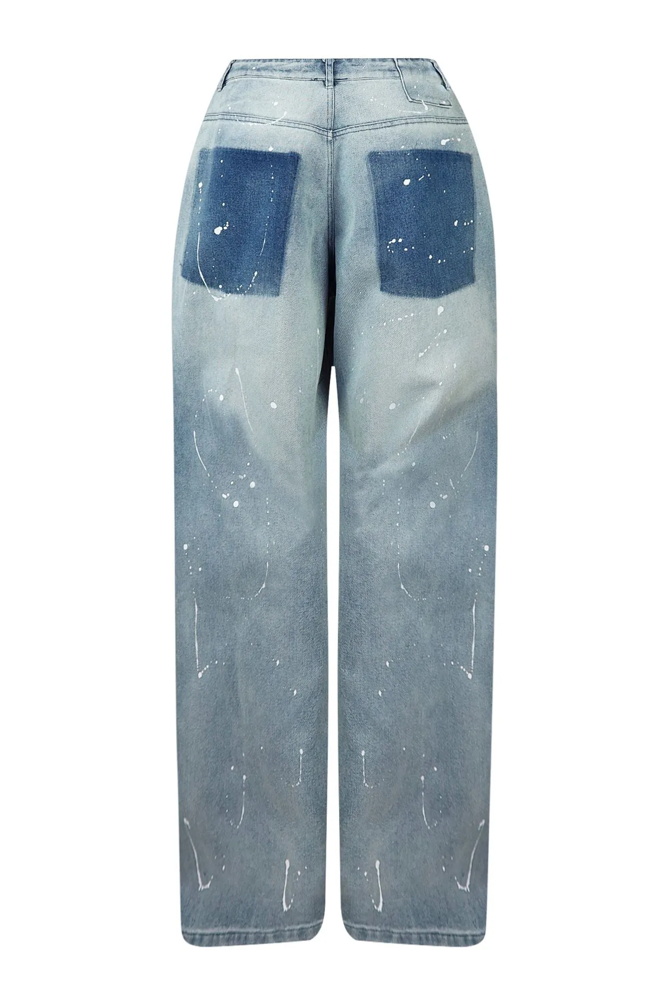 Gen Distressed Paint Splatter Denim Jeans