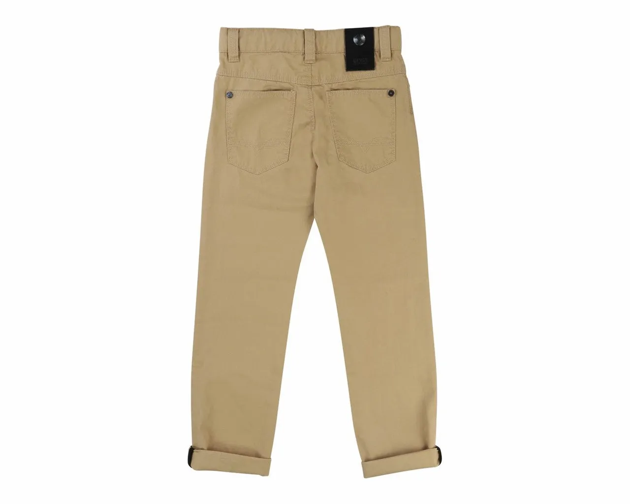 Hugo Boss Kids J24501 232 Five Pocket Cotton Chino Pants Stone 4 - 16 Years