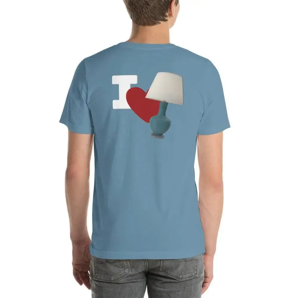 I Love Lamp Unisex t-shirt (BACK)