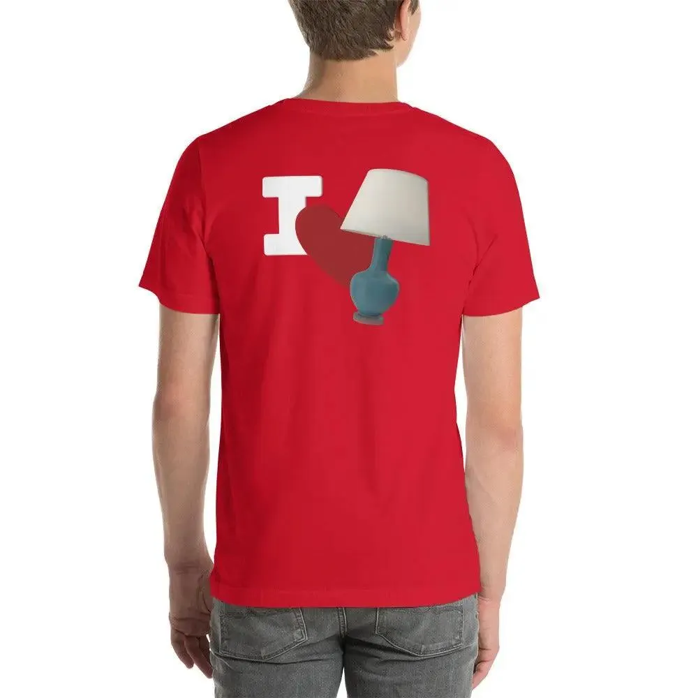 I Love Lamp Unisex t-shirt (BACK)