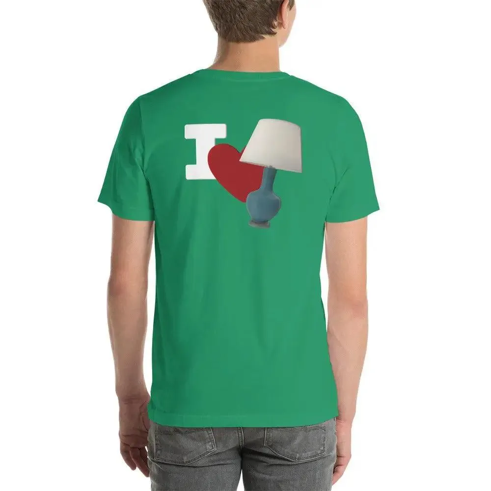 I Love Lamp Unisex t-shirt (BACK)