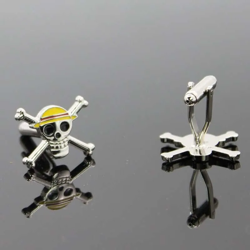 King of Pirates Straw Hat Pirates Skull Head Swank Cufflinks