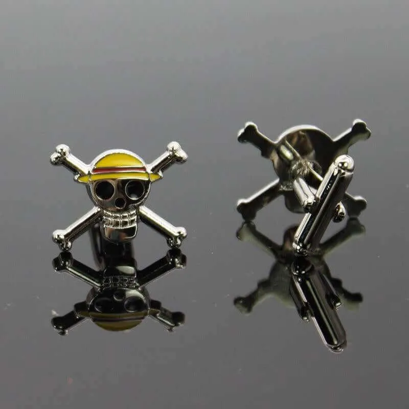 King of Pirates Straw Hat Pirates Skull Head Swank Cufflinks