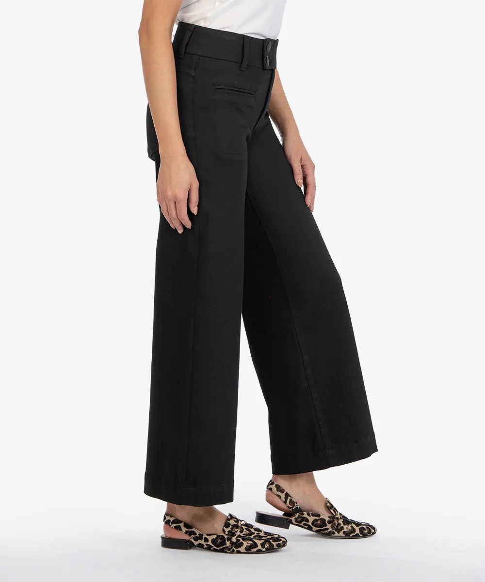 Kut Denim Meg High Waist Ankle Wide Leg Jeans | Black