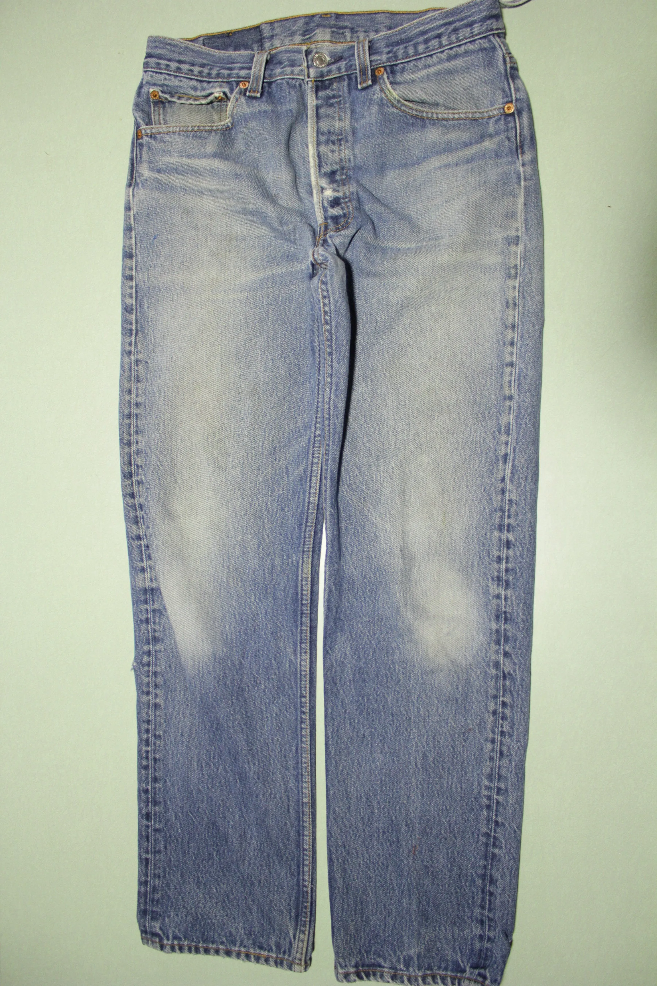 Levis Button Fly 501XX Vintage 90's USA Made Distressed Denim Jeans