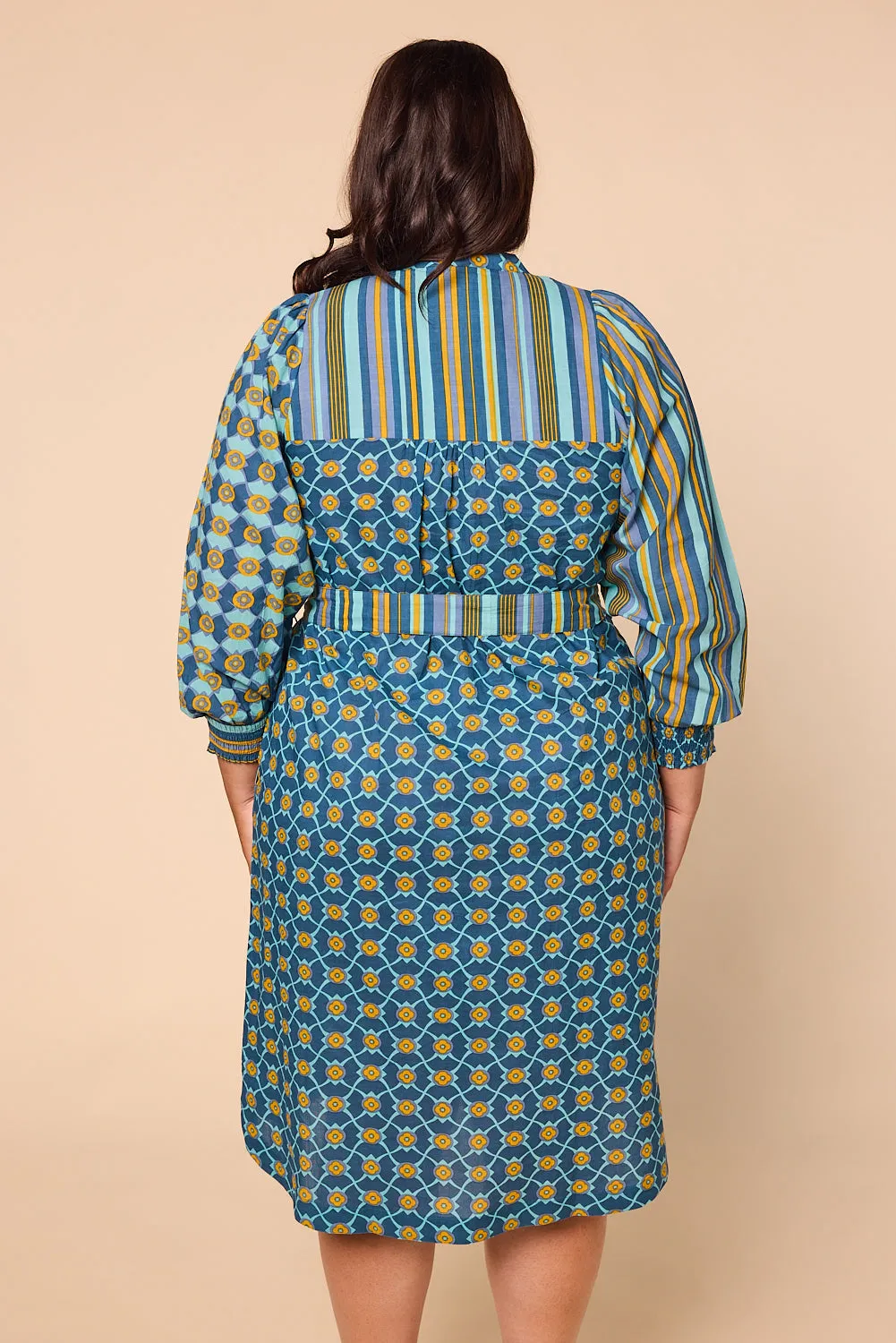 Lottie Billow Sleeve Dress in Ankara