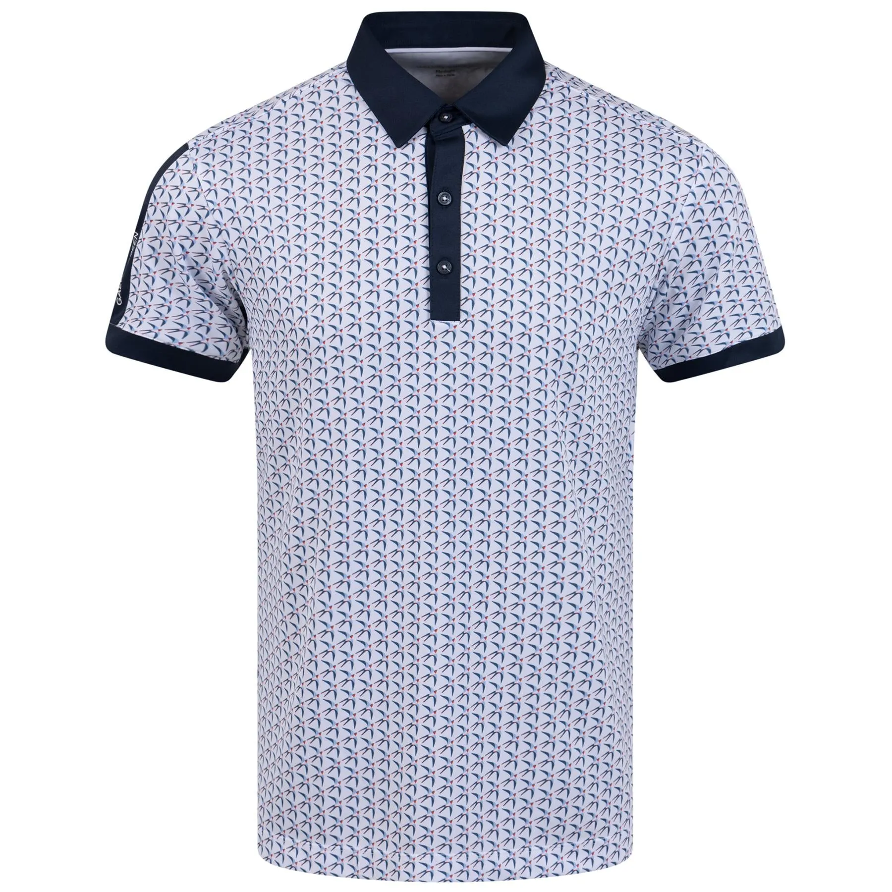 Malcolm Ventil8  Breathable Regular Fit Polo White/Navy/Orange - AW23