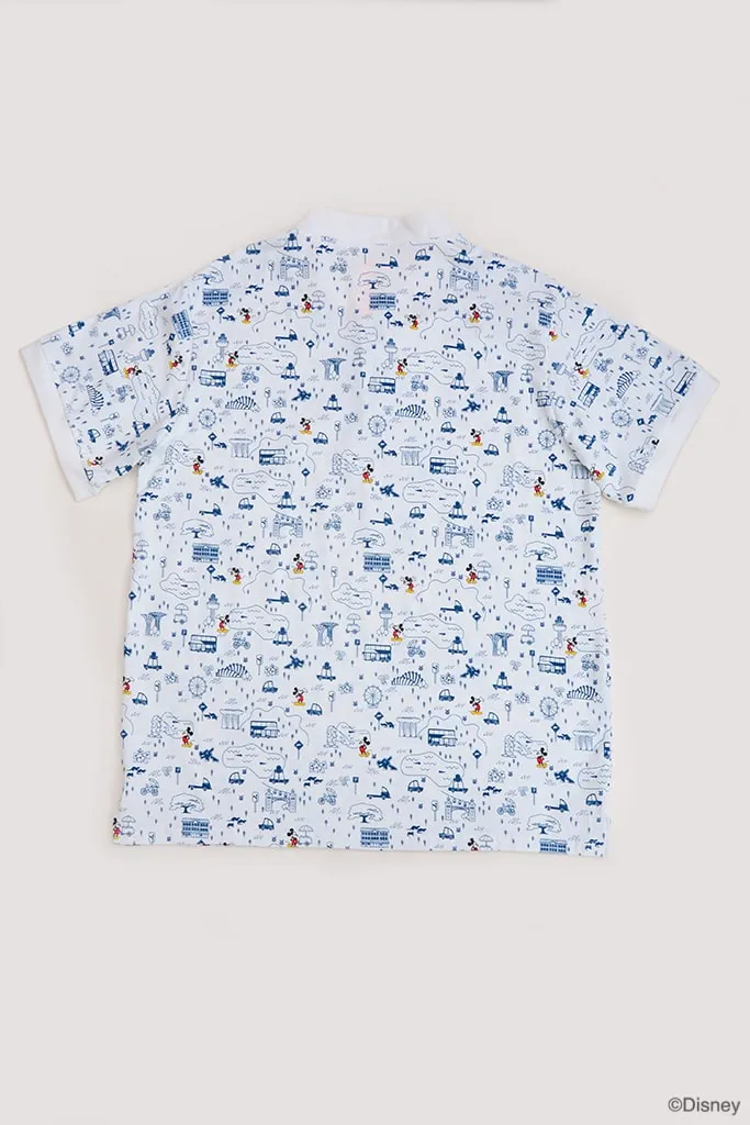 Men's Polo Tee - Blue Road Trip Mickey