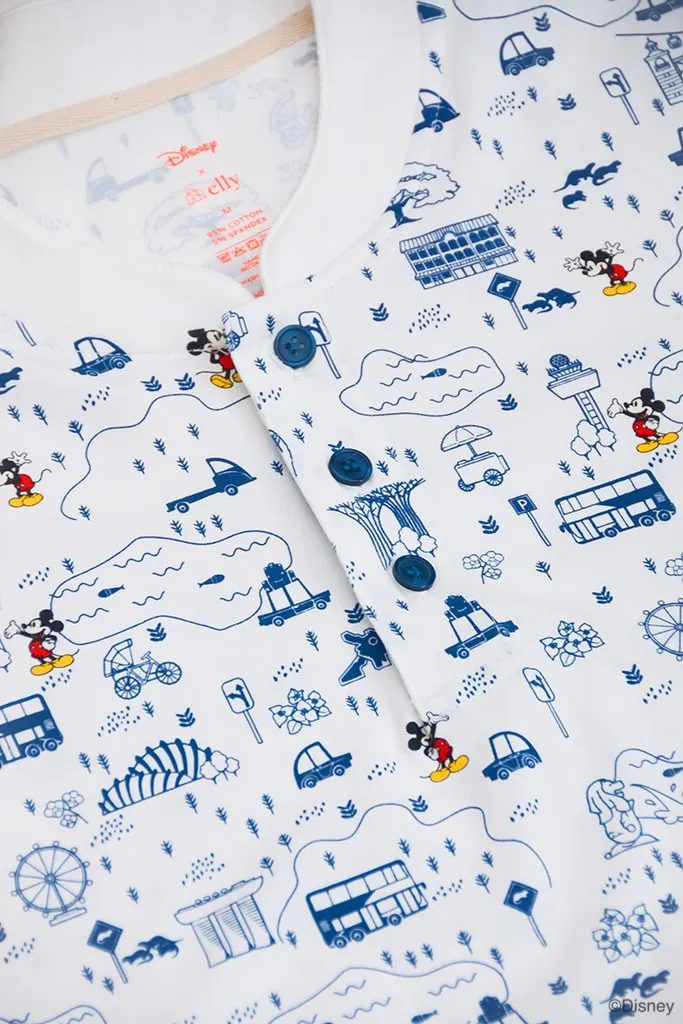 Men's Polo Tee - Blue Road Trip Mickey