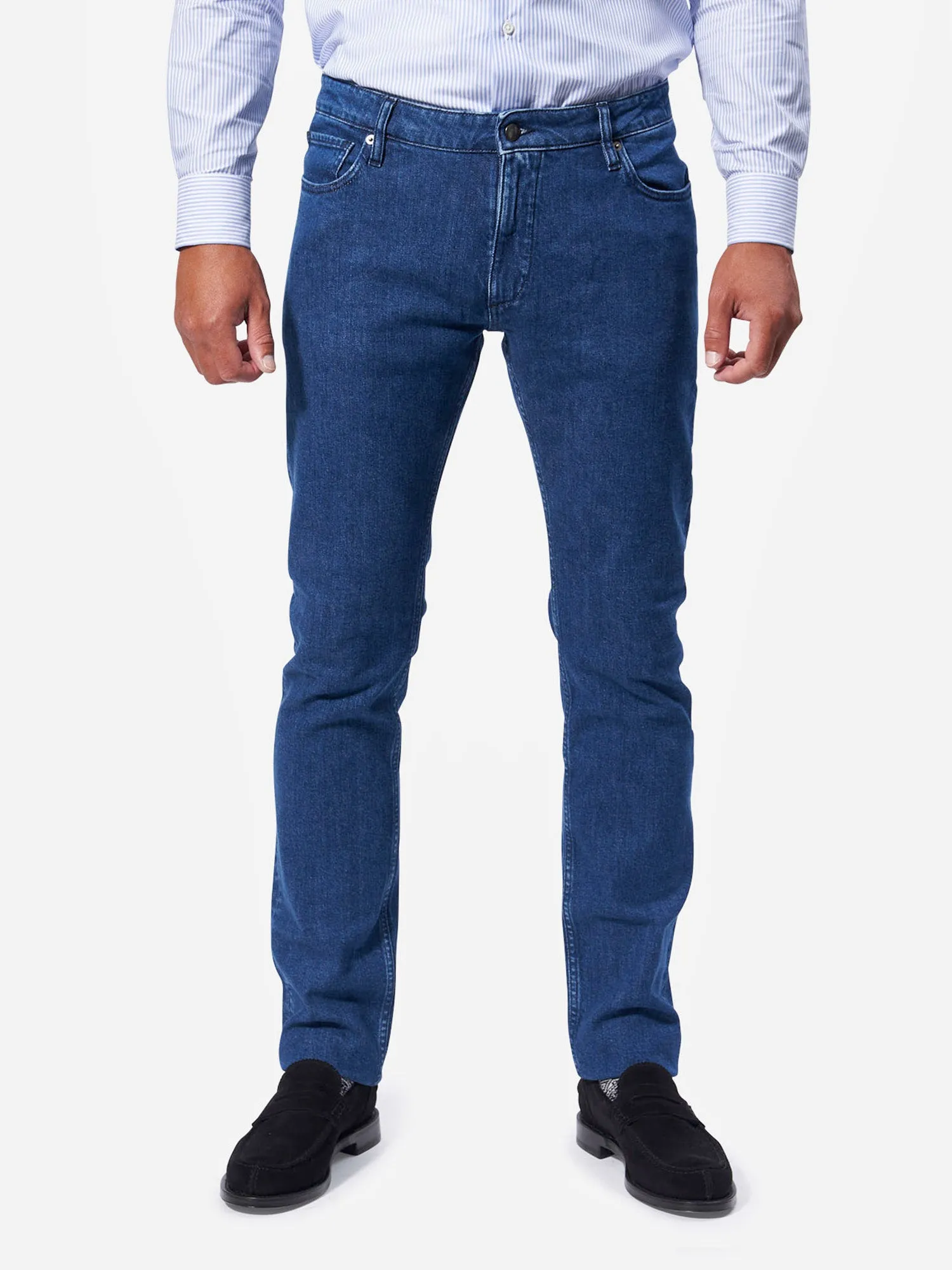 Mid Blue Denim Wash Jeans