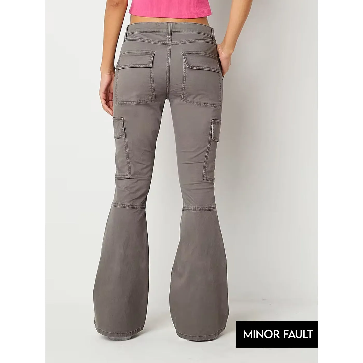 (Minor Fault) Flared Cargo Grey Pants