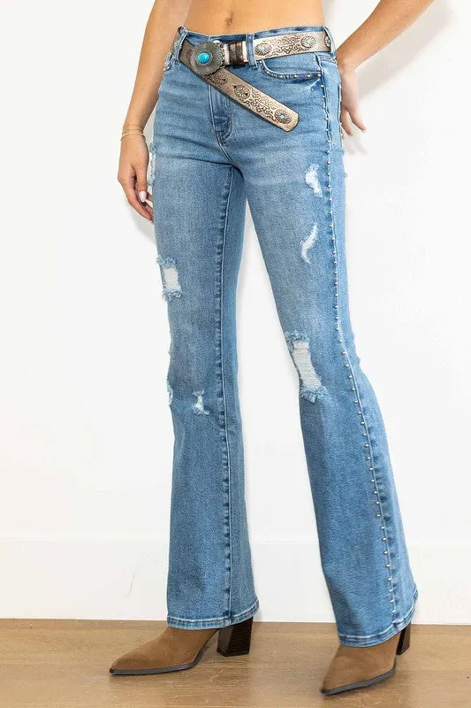 Nail Head Western Bootcut Jeans