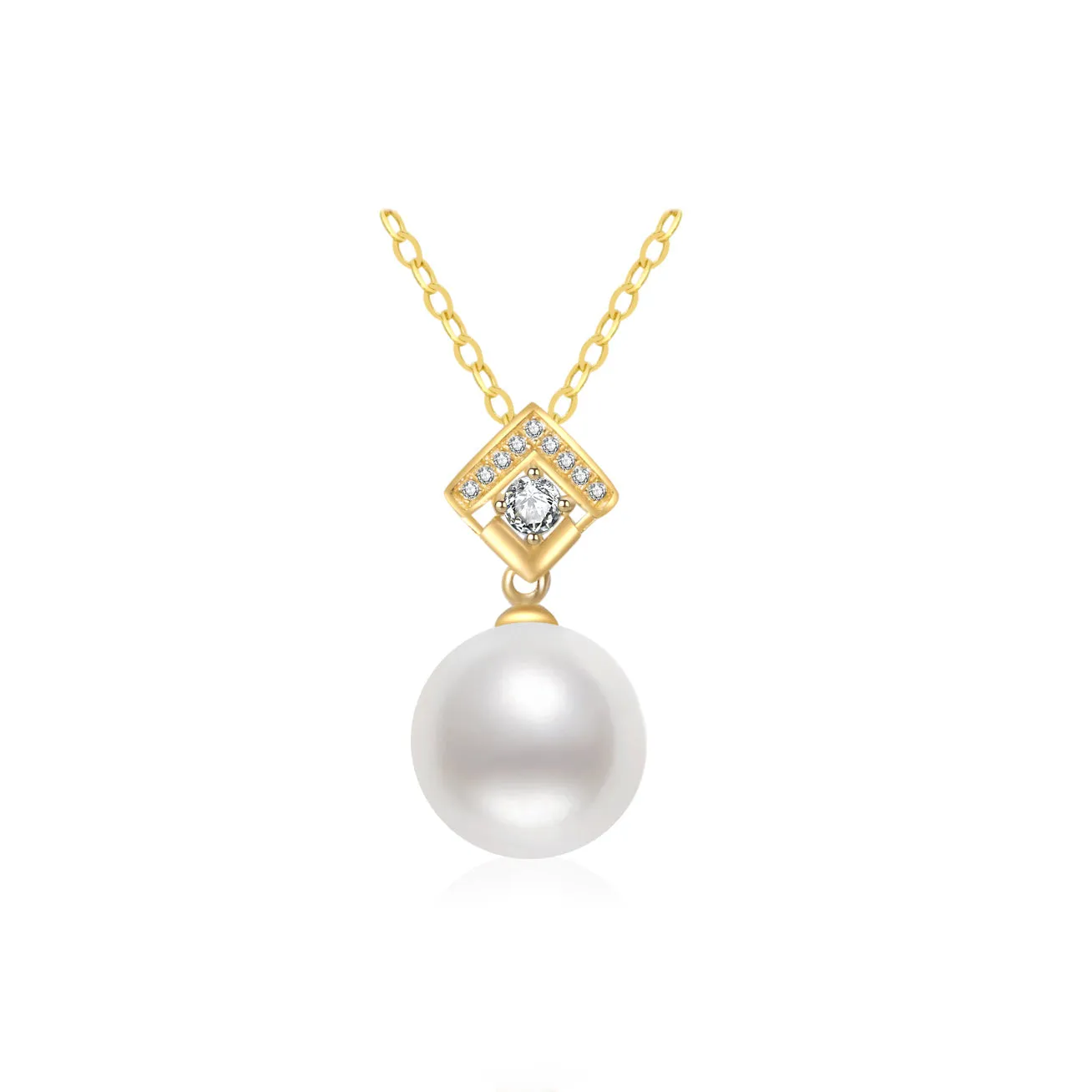 New Yorker 18K Solid Gold Edison Pearl Necklace KN00002