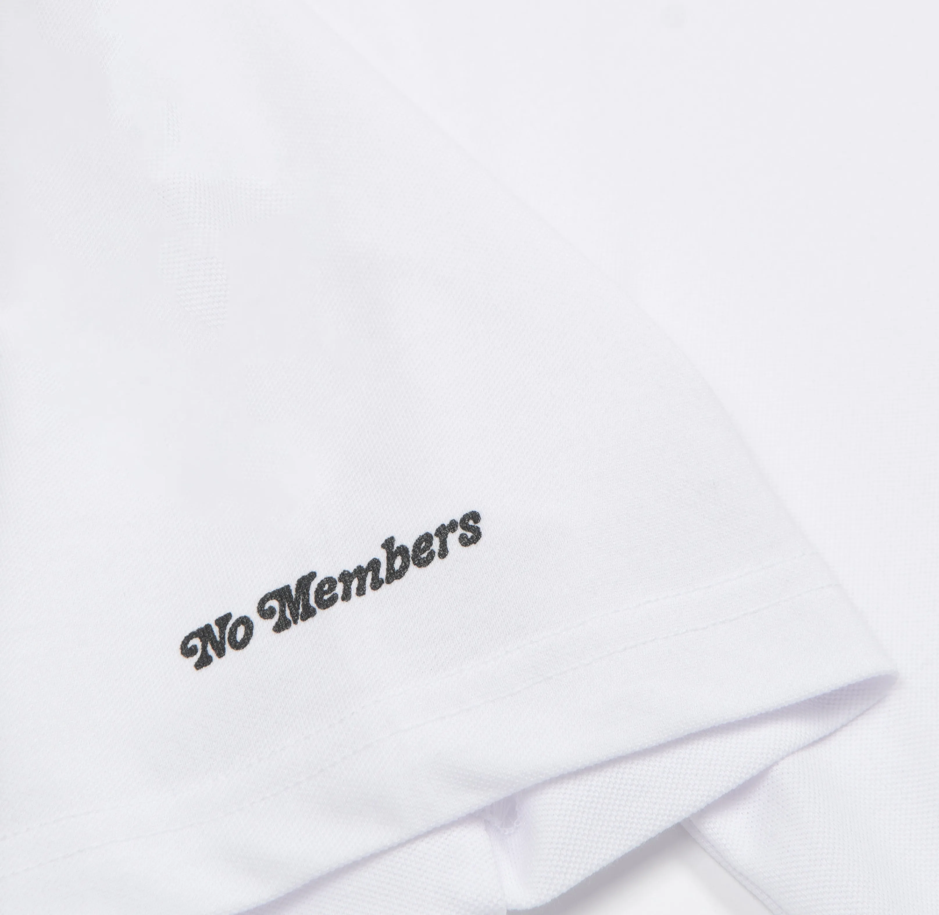 No Members Core Polo - White