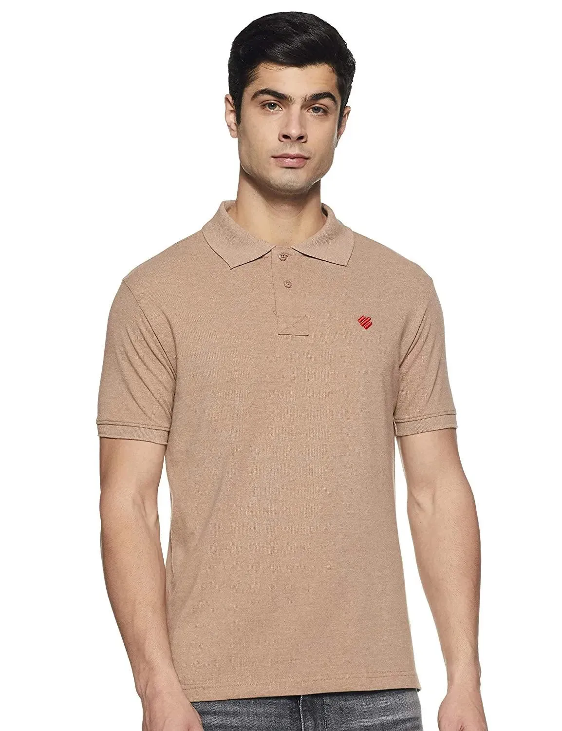 ONN Men's Cotton Polo T-Shirt (Pack of 2) in Solid Camel-Coffee colours