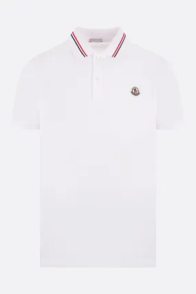 piquet polo shirt with logo patch