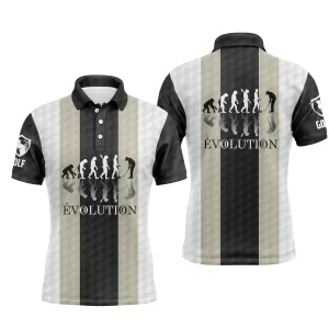 Polo de Golf, Cadeau Humour Fan de Golf, Motif Balle de Golf, volution d'un Golfeur - CT06072233