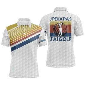 Polo Shirt Pour Homme et Femme, Cadeau Golfeur Personnalisé, Polo à Séchage Rapide, J'peux Pas, J'ai Golf, Style Vintage, Polo de Sport - CTS10052211