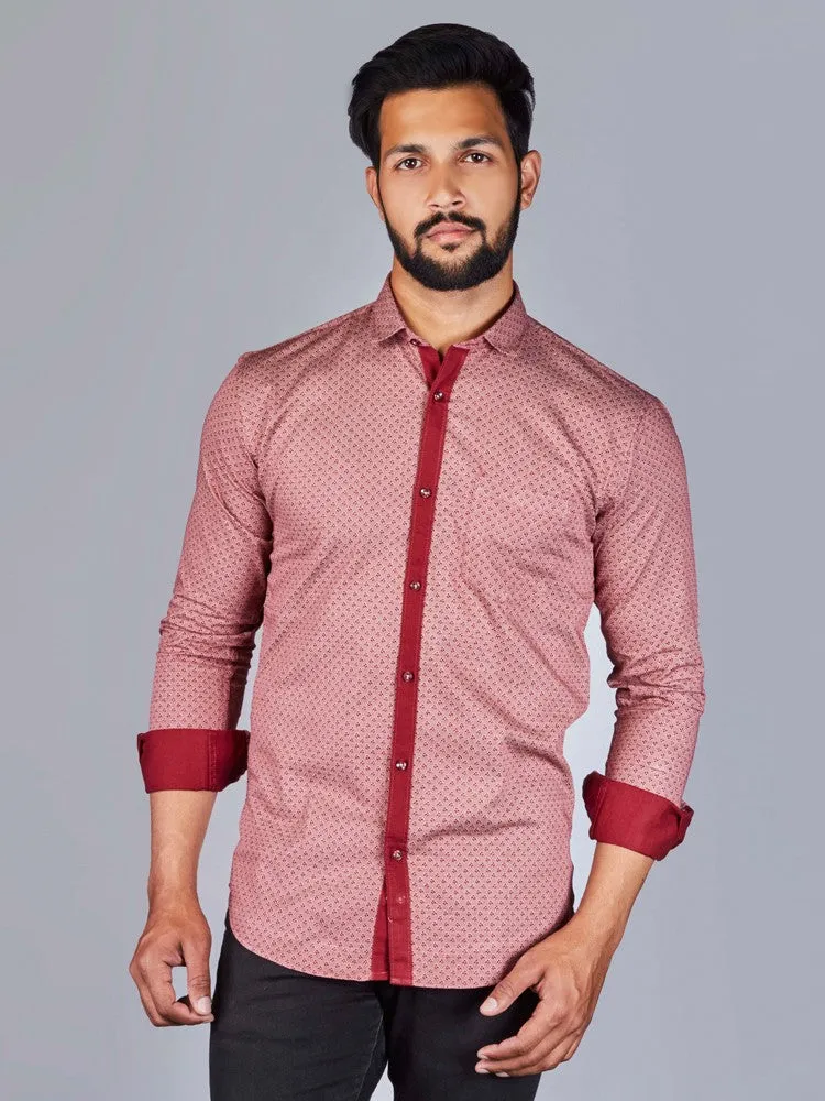 Printed Shirts for Men - Printed Block Placket Casual Shirt