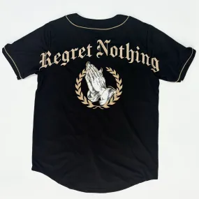 REBEL MINDS Regret Nothing Graphic Baseball Jersey Shirts