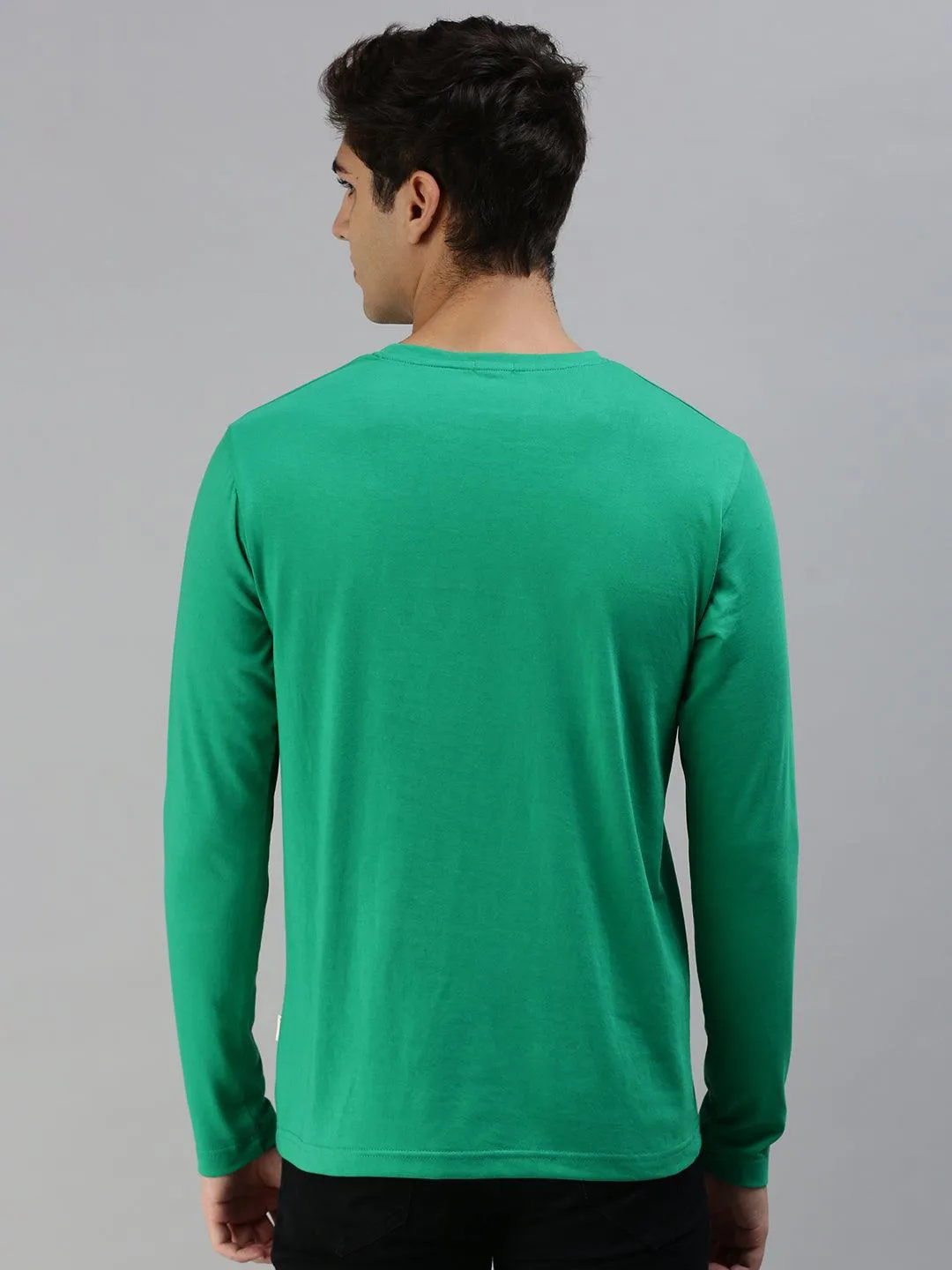 Reconnecting Green Pocket Typographic Printed Tshirt