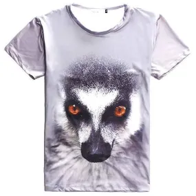 Ring Tailed Lemur Face Print Graphic Tee T-Shirts | DOTOLY