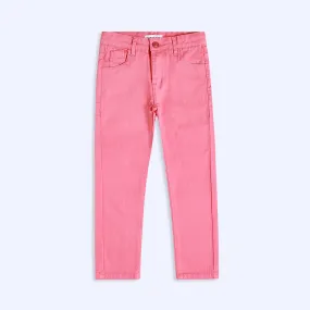 Rose Pink Twill Pants